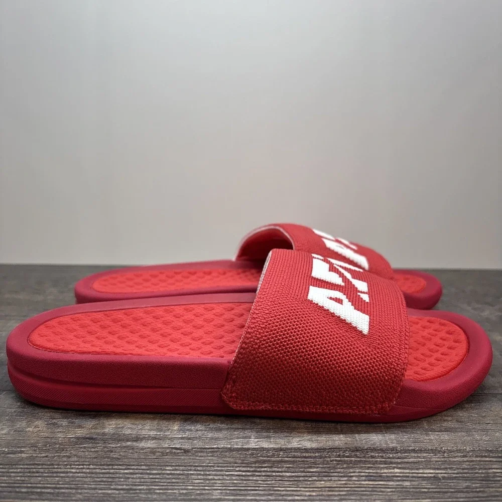 APL Slides Women's 6 BL TechLoom Sandals Red/White NEW